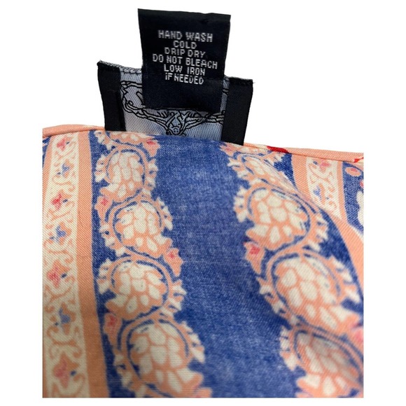 Angie Kimono Womens M Boho Floral Print Open Cardigan Lace Trim Dolman Peach - Picture 7 of 10